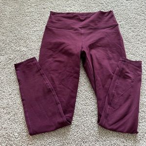 Fabletics burgundy power hold legging